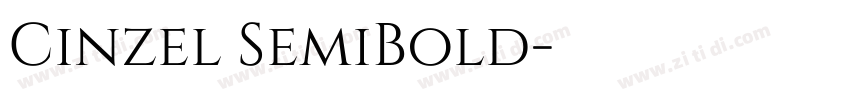 Cinzel SemiBold字体转换